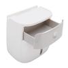Tissue Holder Wall Mounted Toilet Paper Box Waterproof Roll Paper Storage Box With Push Button Gray White