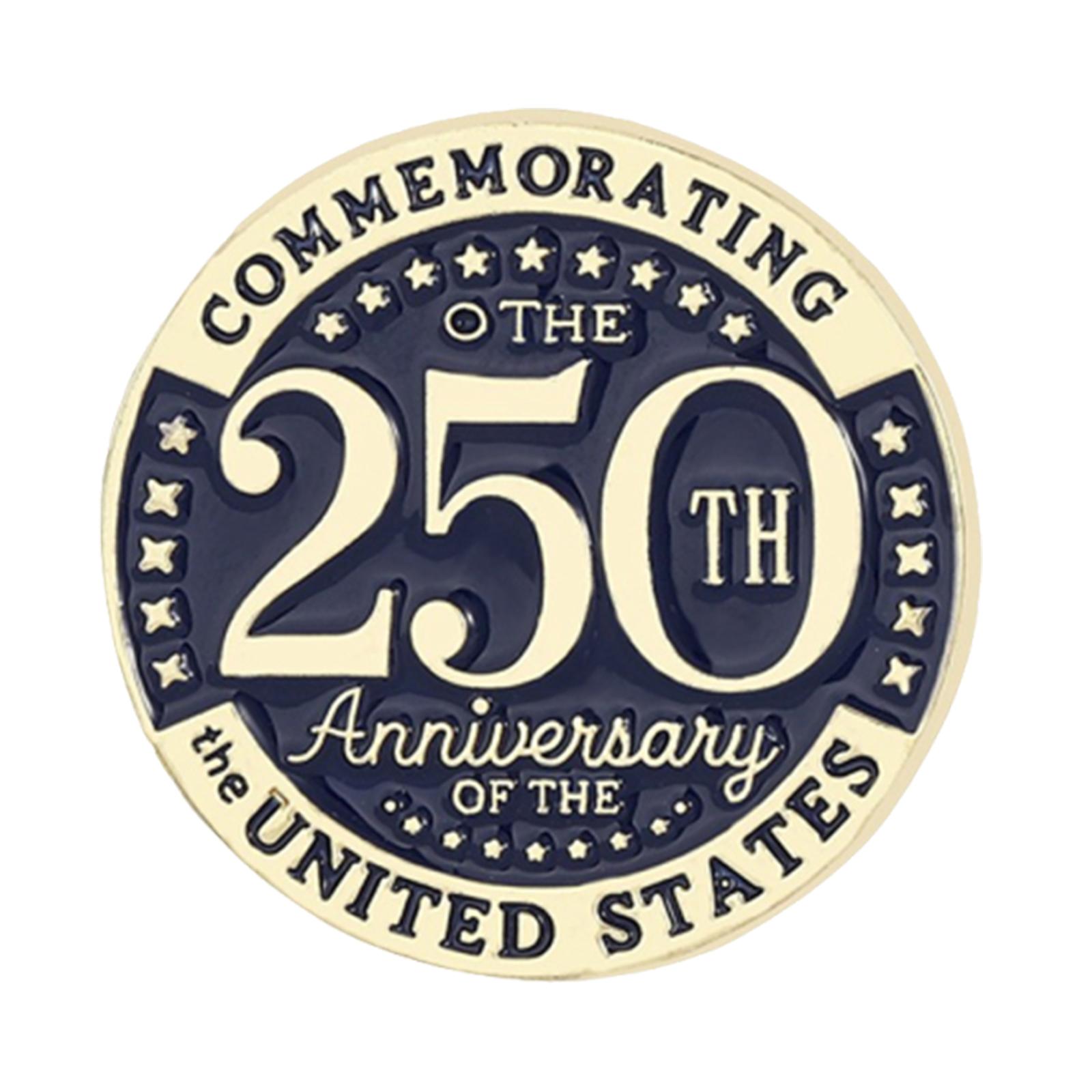 

250th Anniversary Lapel Enamel Pin Multi-Purpose Gift Jewelry Independence Day Holiday Gifts for Women Men золотой