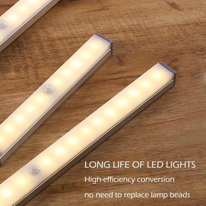 LED Cabinet Light Wireless Dimming USB Rechargeable Hand-sweep Sensor Night Lamp