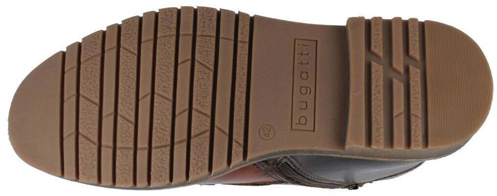 Ботинки Bugatti на шнуровке коричневого цвета из гладкой кожи с теплой подкладкой и застежкой на молнию