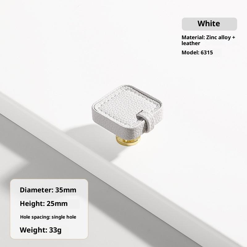 Zinc Alloy Leather Handle Shoe Cabinet Knobs And Handles Kitchen Cupboard Door Pulls Drawer Knobs Furniture Handle Hardware