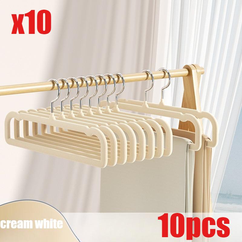 

Flocking Non-Slip Pants Hanger, Ultra-Thin Space-Saving Clothes Hanger for Wardrobe Organization,No Trace Design with ABS
