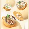 1200ml Stainless Steel Instant Noodle Bowl with Lid Filter Fruit Salad Soup Ramen Bowls Tableware Kitchen Accessorie Lunchbox