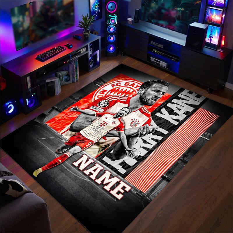 Crystal Velvet Rug Harry Kane Print Custom Name Text Floor Mat Home Decor