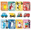 8/16Sheets Transportation Vehicles Puzzle Stickers Rocket Plane Make a Face Decals DIY Luggage Scrapbook Assemble Jigsaw Sticker