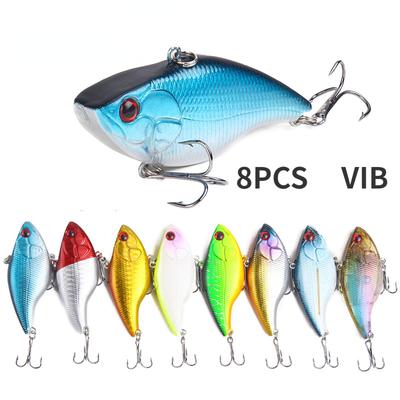 8PCS 18,8g/7cm Long Throw Vib Simulierter Fischköder Hartköder
