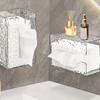 Multipurpose Tissue Box Transparent Rectangular Tissue Storage Box Bathroom Wall Mounted Toilet Paper Case Desktop Napkin Box