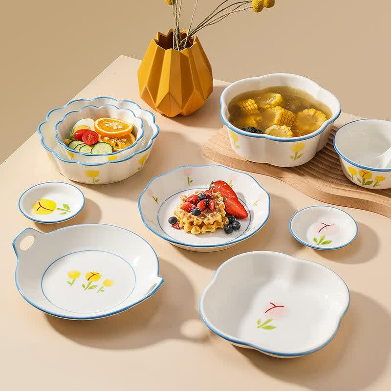 ZISIZ Cute Tulip Salad & Soup Bowl