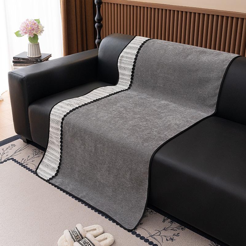 Premium Leather Sofa Special Cushion  New Fixed Non-Slip Cover Cloth Towel Four-Season Universal Seat Cushion