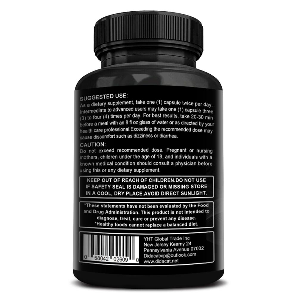 Didacat Black Maca + Ashwagandha Dietary Supplement 120 Capsules