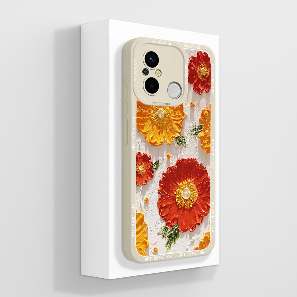 Coque Pour Redmi 12C 11A POCO C55 Coque Arrière Créative Protection Complète Protecteur Souple en Silicone Liquide Pour Redmi 12 C 11 A POCO C 55