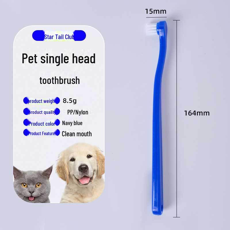 Disposable Pet Toothbrush for Dogs & Cats - Individually Wrapped for Oral Cleaning
