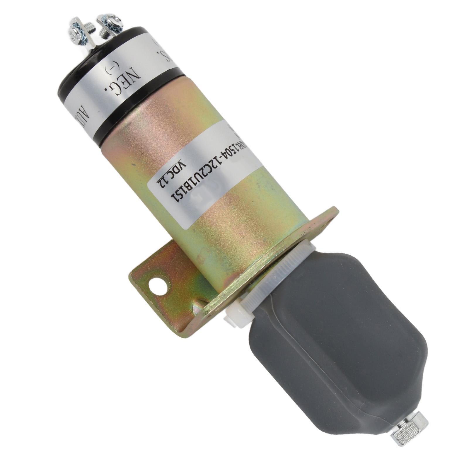 

2 Terminals Shutoff Solenoid Valve Stainless Steel Engine Stop Valve for Kubota DF 750 Engine DC12V