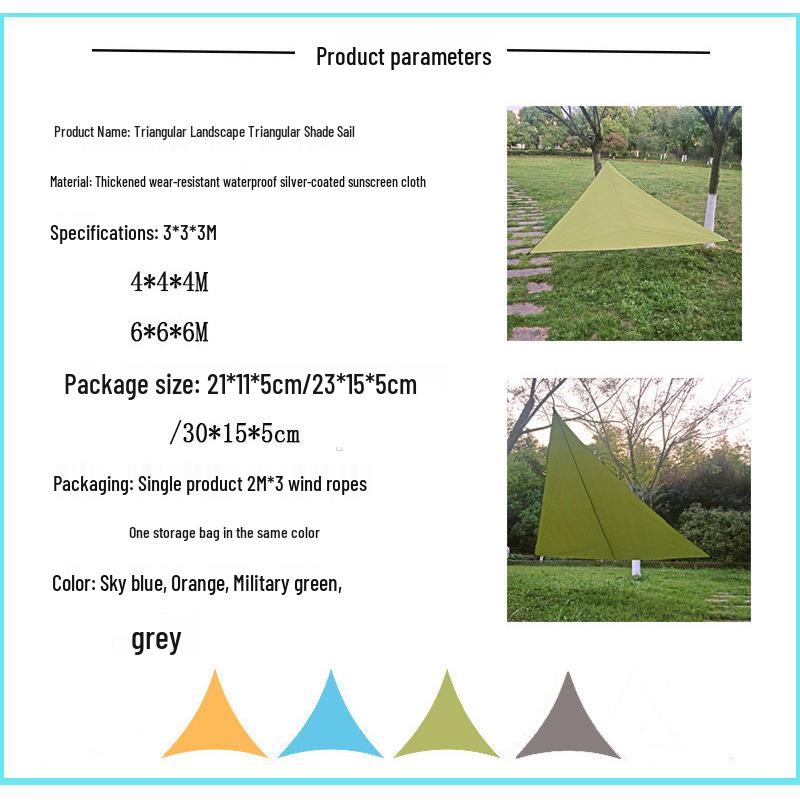 Triangle Sunshade Canopy: Water-Repellent Outdoor Awning for Home & Courtyard