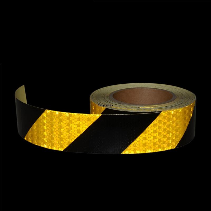 5cm*10m Twill Reflective Car Sticker 7Color Waterproof Warning Safety Adhesive Tape Reflectors Conspicuity Vinyl For Truck Trail
