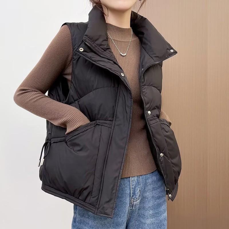 European and American down cotton vest women's new cotton jacket vest versatile loose winter vest warm jacket vest