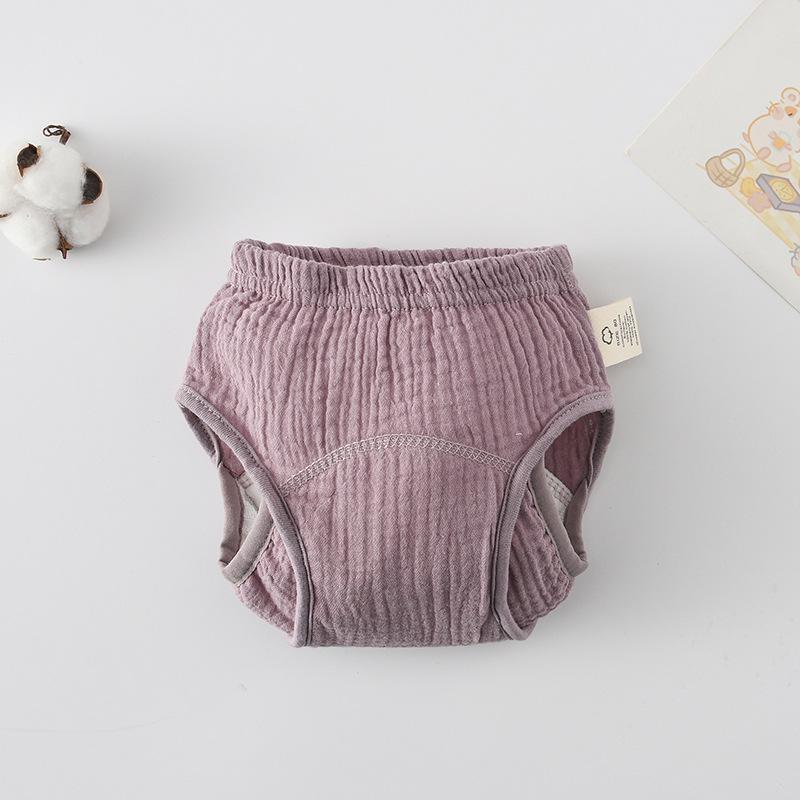 Korean Style Winged Baby Gauze Pull-up Pants: Pure Cotton Diaper Cover & Training Pants