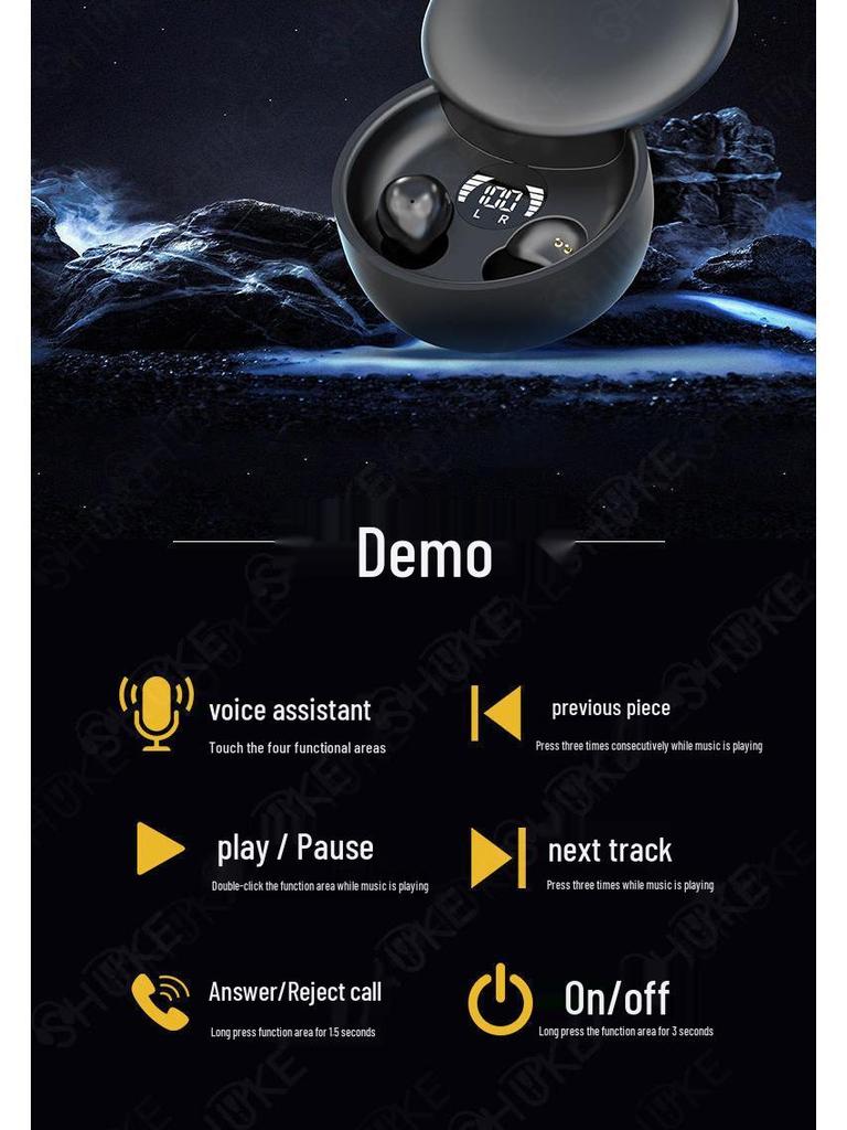 2025 New SK26 Wireless Bluetooth In-ear Sleep Earbuds - High Sound Quality
