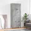 VidaXL Highboard Concrete Grey 69.5x34x180 Cm Engineered Wood 3199829