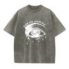 Herrenmode Bedrucktes Retro Gewaschenes T-Shirt 2026 Neue Ankunft Bedruckter Rundhals Kurzarm Sommerurlaub Reise Lässiges Oberteil