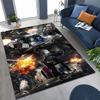 Cartoon T-Transformers Autobots Optimus Prime Rug for Bedroom Living Room Sofa Home Doormat Decor, Large Kids Non-slip Floor Mat