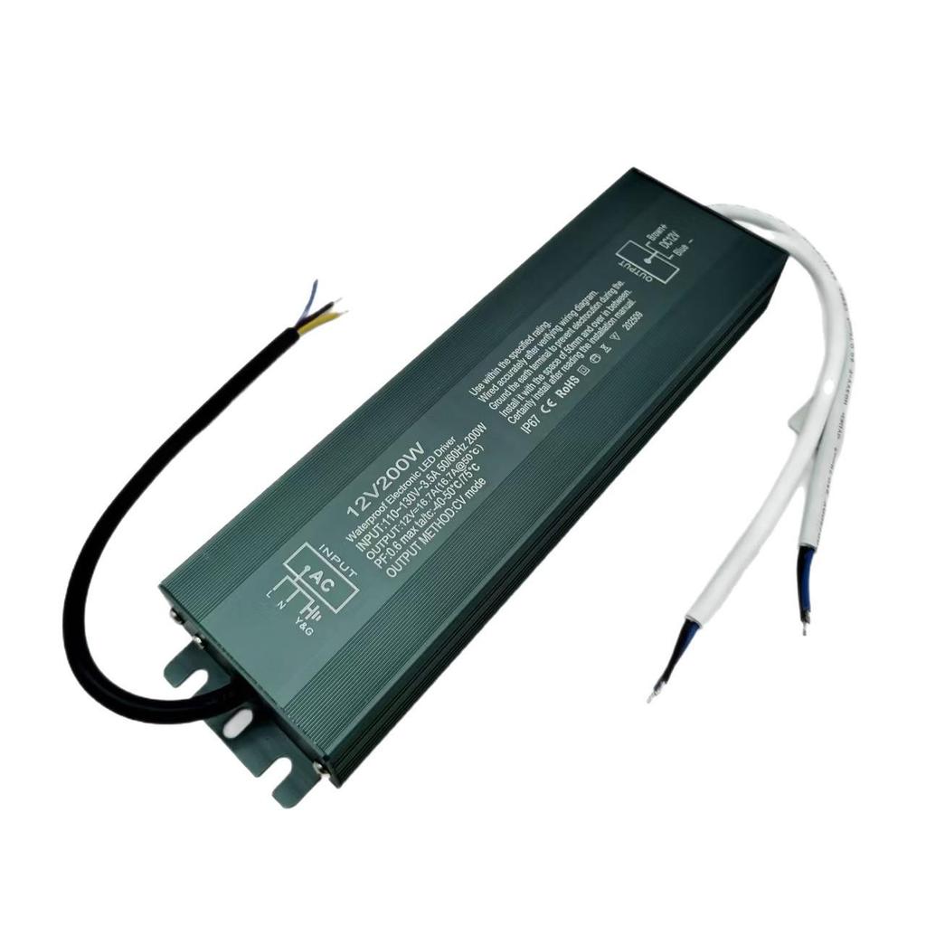 Weatherproof 12V/24V LED Power Supply for Wall Washers, 200W/250W/300W/400W, Outdoor Lighting.