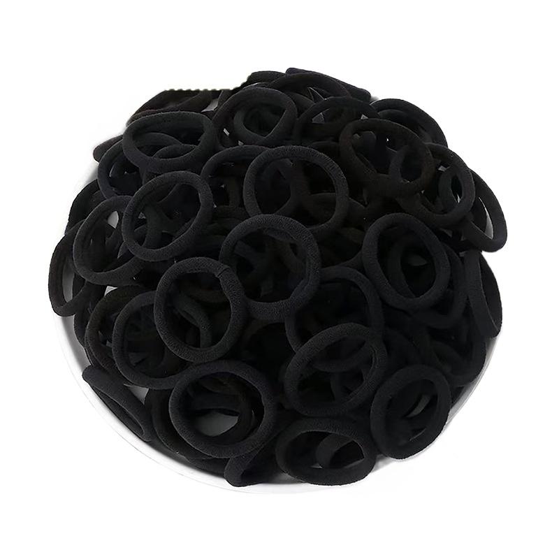 4cm Solid Color Elastic Hair Ties, Girls High Ponytail Towel Circle Hair Accessories