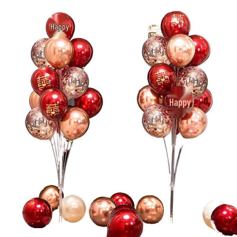 Romantisches Hochzeitszimmer Boden- und Tischballondekorationsset