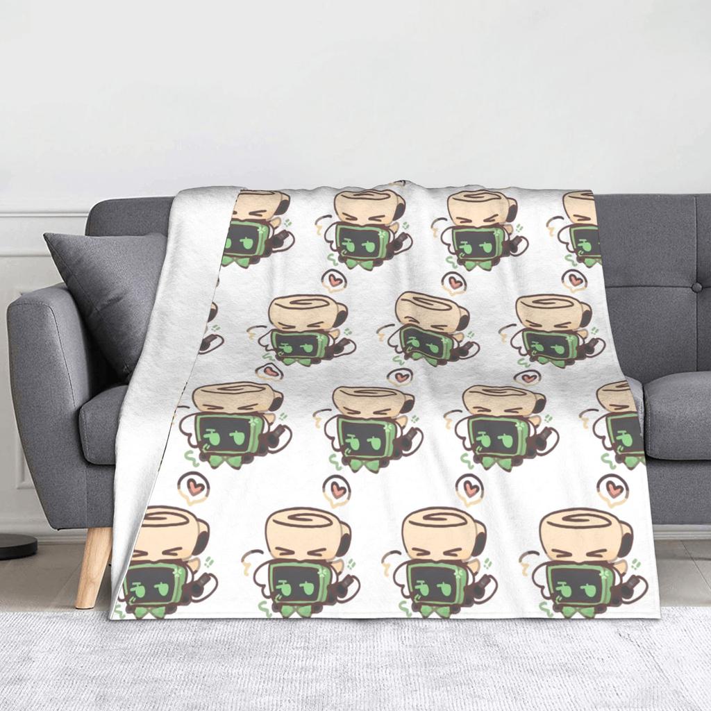 Dandys World Cartoon Fuzzy Blanket Horror Game Awesome Throw Blankets for  Sofa Bedding Lounge 150*125cm Quilt