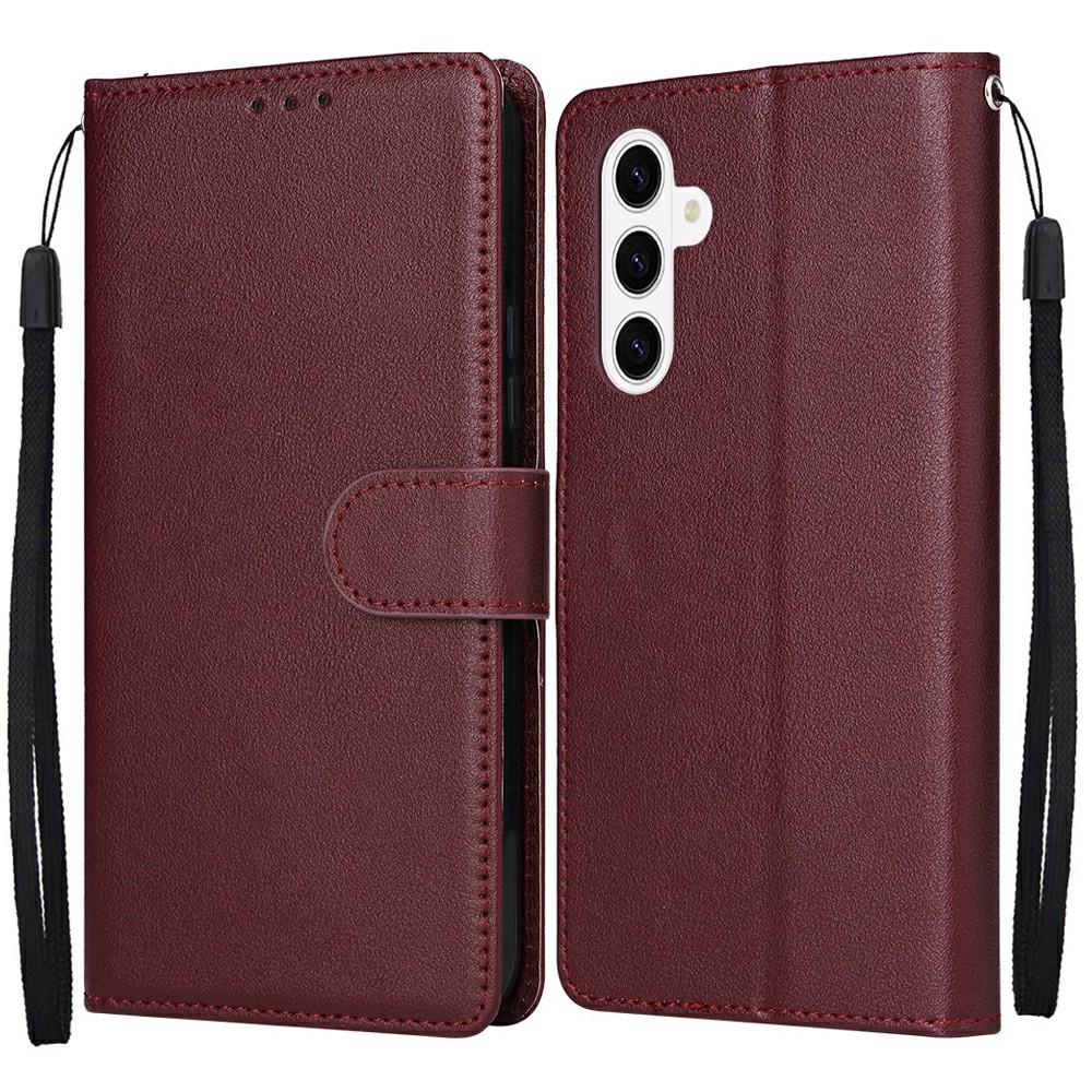 For Samsung Galaxy S26/S26 Pro Case Wallet Stand PU Leather Phone Cover with Wrist Strap