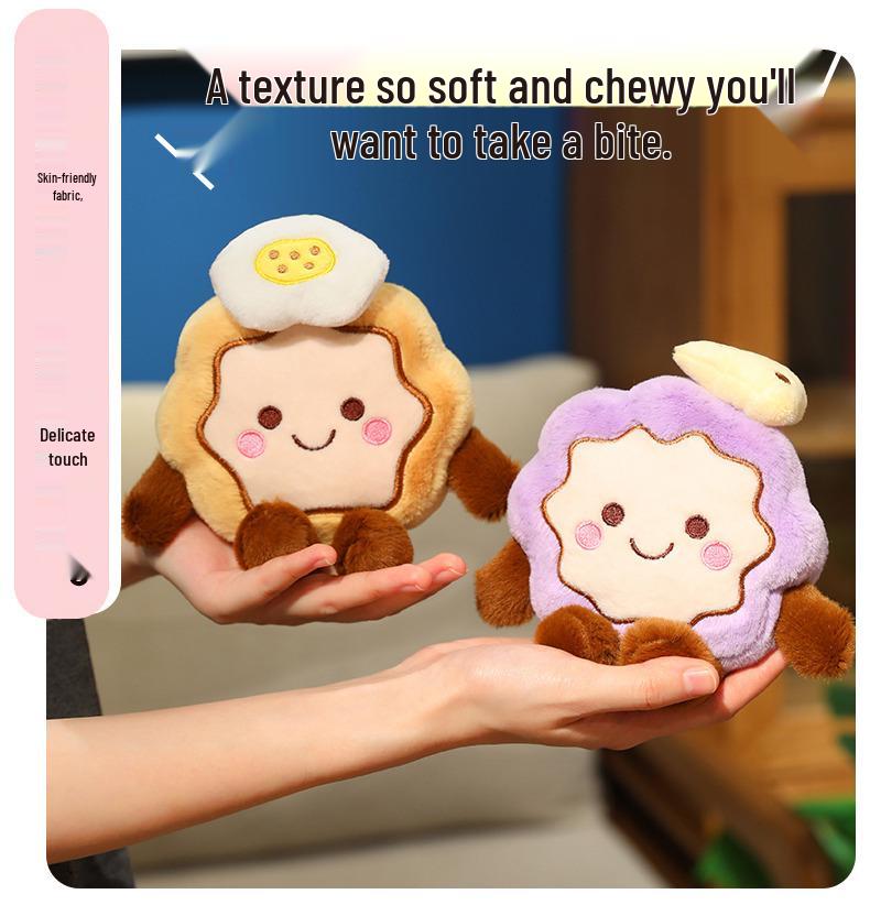 Cartoon Mooncake Plush Pendant - Mid-Autumn Festival Charm Gift for Girls