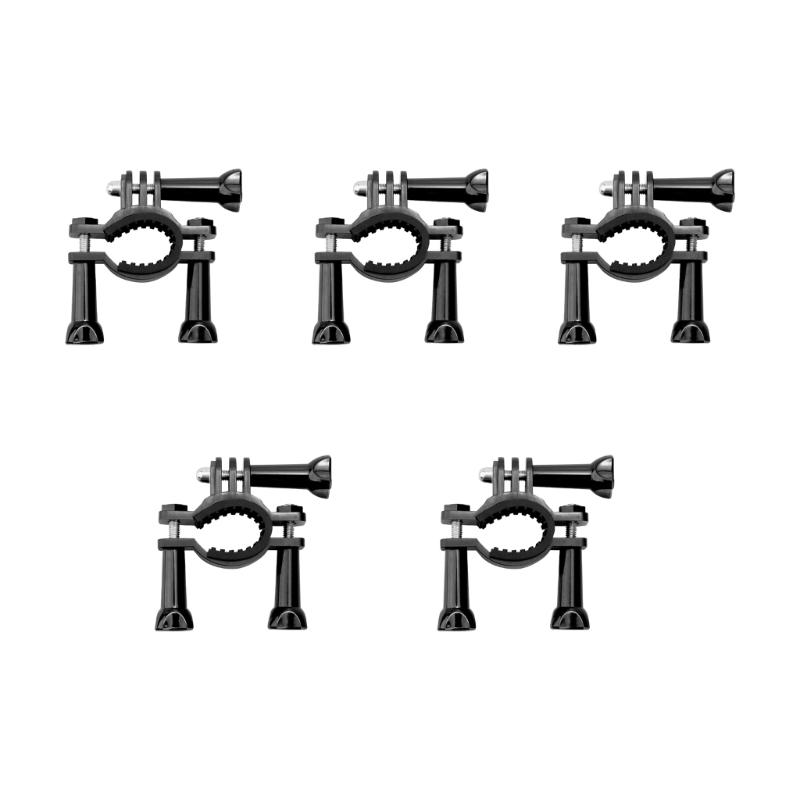 

Universally Bike Handlebar Mount For Action Cameras Fit 15 to 20mm Round Tube With Adjustable Silicone Grip Steel Screws