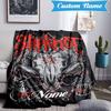 Custom Name Metal Music Band Collage Blanket Lightweight Ideal Bedding Blanket Perfect for Travel, Camping, Living Rooms, Sofas, Christmas gift