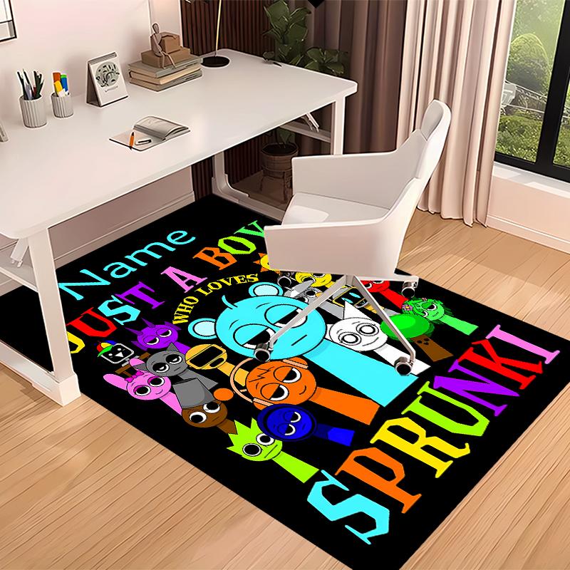 Custom personalization Game Sprunki Print Area Rug - Soft, Washable Non-Slip Indoor Mat,Living Room,Home&Office Decorative Rug