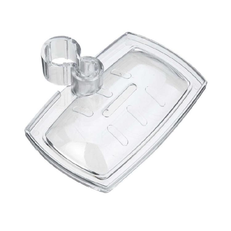 

Space Saving Adjustable Shower Rod Soap Tray Bathroom Organizers Corrosion Resistant Thin Design Shower Soap Holder