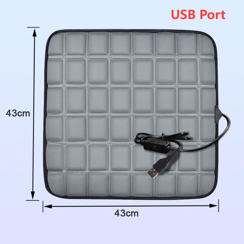 Car Seat Heated Cover 3 Gear Adjustable Electric Heating Pads Car Seat Heating Pad Fast-Heating Seat Cushion USB/Cigarette Plug
