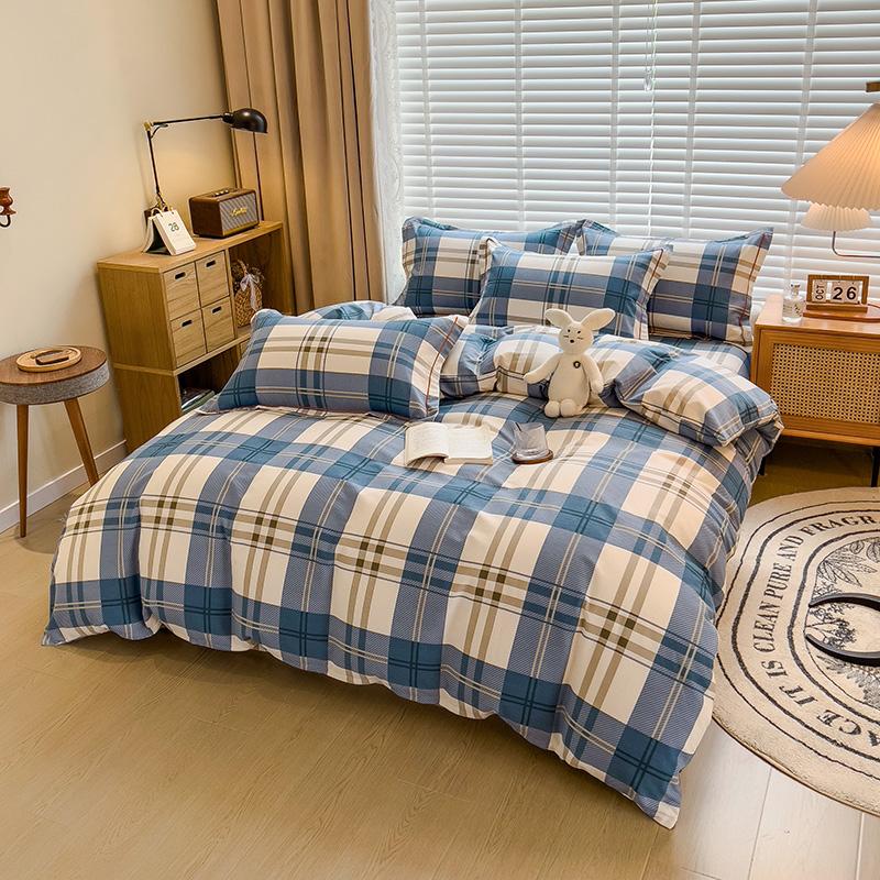 Nordic Thickened 100 Percent Cotton Brushed Duvet Cover Soft Skin Friendly Comfortable Single Double Quilt Cover