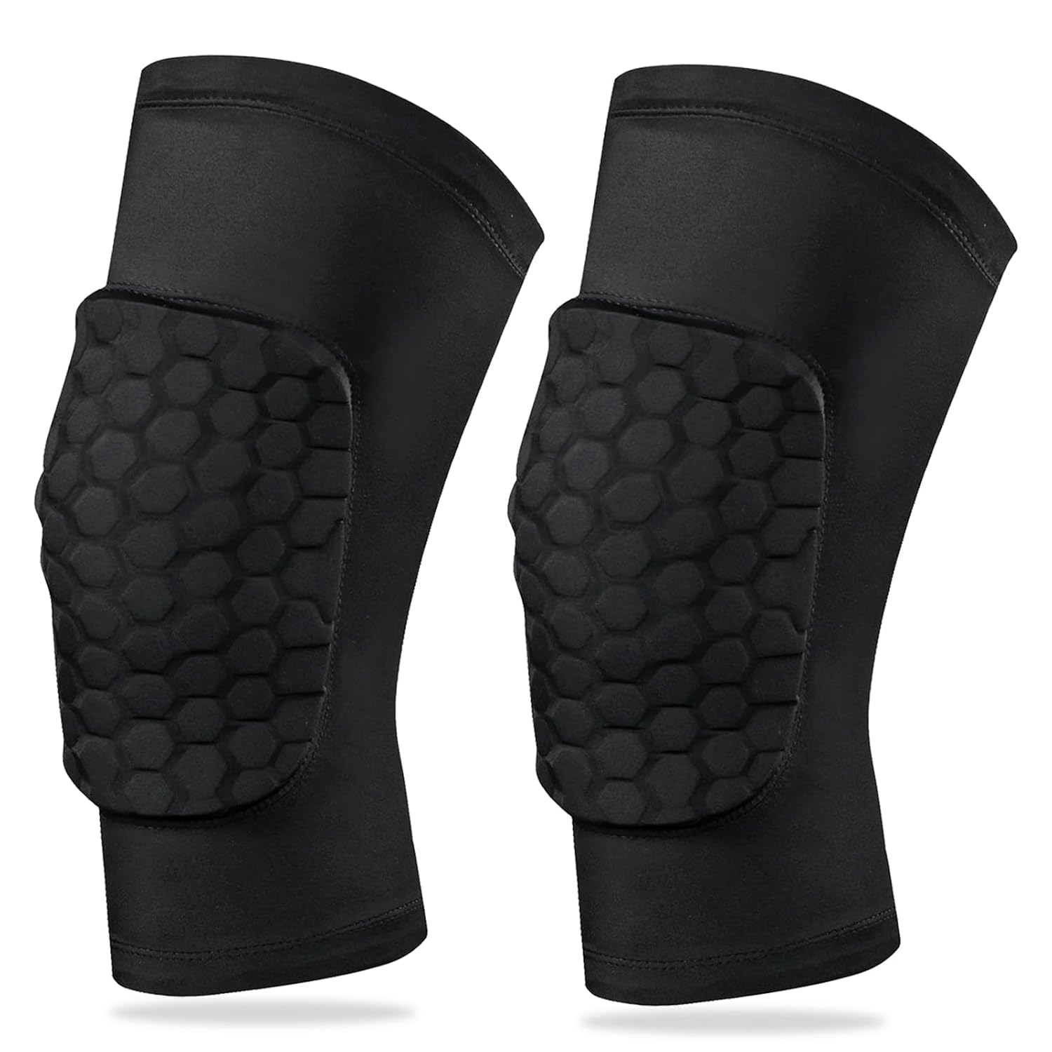 

1 Pair Sports Knee Pads for Youth & Adult, Protective Compression Knee Sleeve for Basketball Volleyball Football Running Cycling M чорний