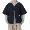Men's Retro Japanese Style Collarless Cotton Gourd Jacket - Winter Silhouette Coat