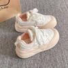 Student thick baseplate shoes women's 2025 new summer breathable little white shoes children ins trendy versatile bread shoes women