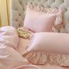 SOLSTICE 2-Piece Quilted Ruffled Pillowcase Set Soft Cotton Covers 48x74cm Rectangle for Bed Deep Sleep