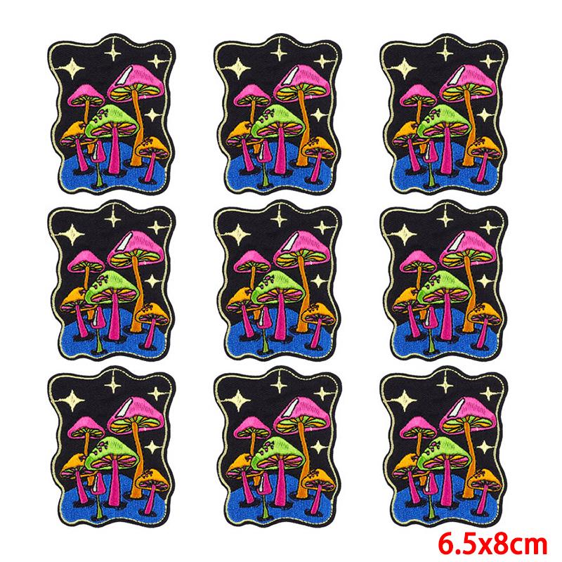 10 Pcs/lot Wholesale Embroidery Patch Iron On Patches For Clothing Patches On Clothes Jackets Decor Applique Sew Supplies