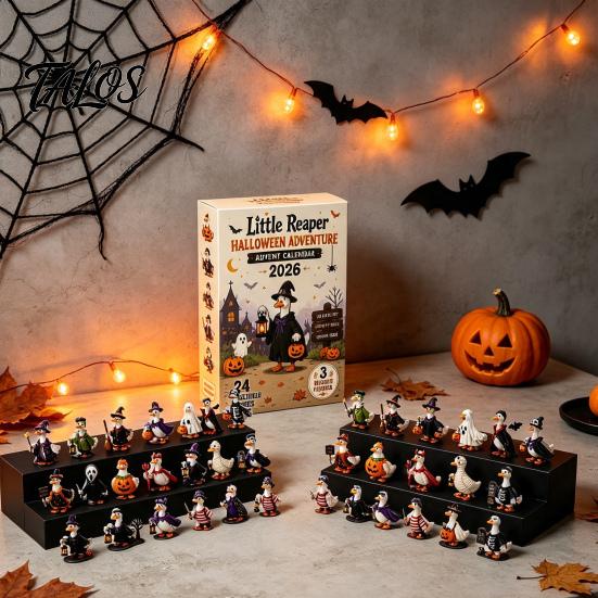 Small Halloween Gifts Goose Advent Calendar 2026, 24 Day Countdown with Unique Prizes Acrylic Duck Ornaments, Collectible Gift for Kids Teen