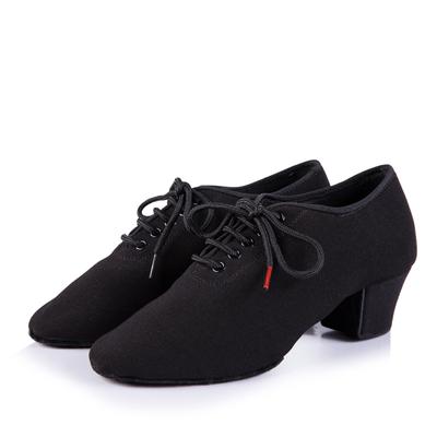 Chaussures de Danse Latine Femmes Véritable BD t1-b Import Lacets Oxford Vente en Gros Enseignant de Sport Talon Noir 5cm Homme Femme Générique Toile