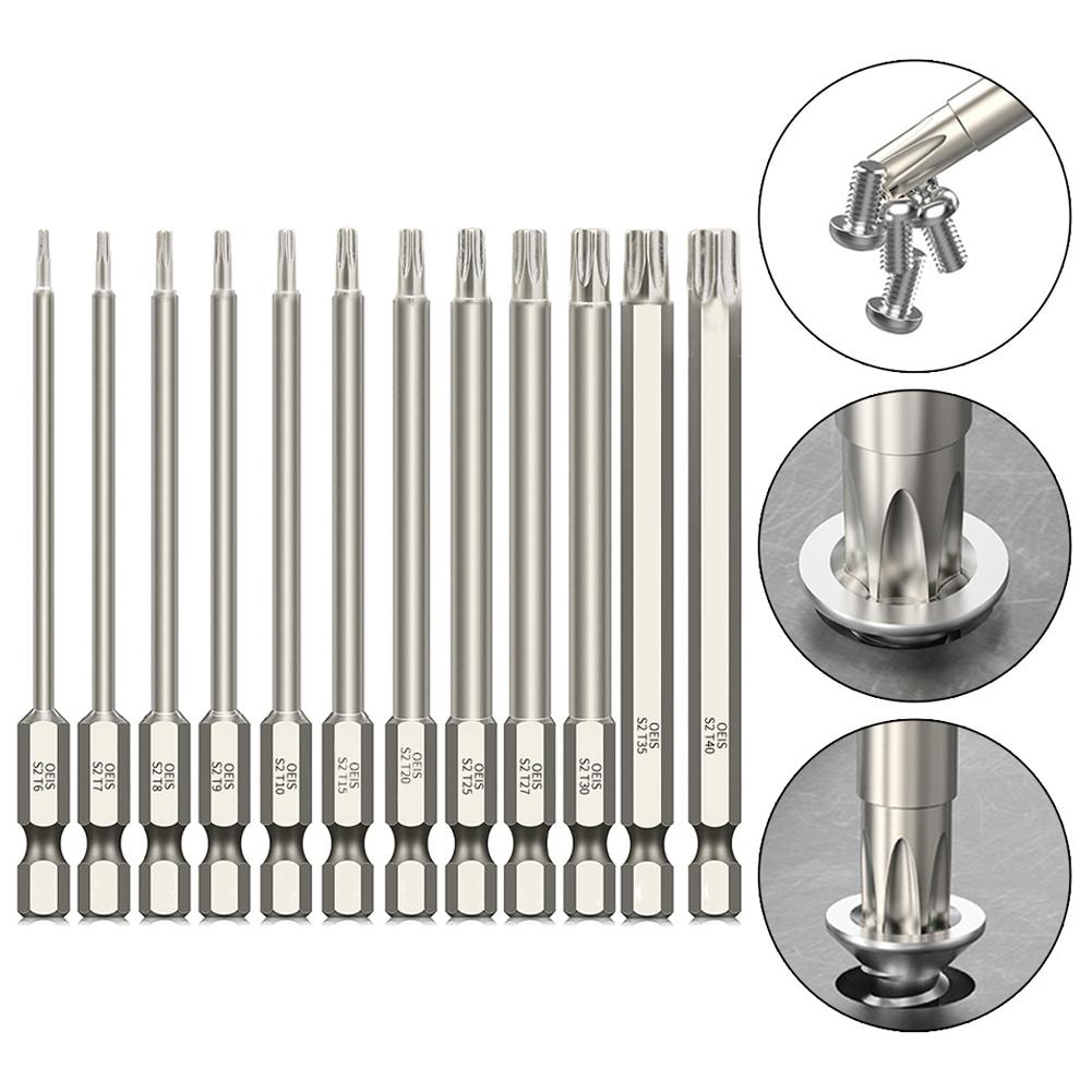 Přesný Torx šroubovací bit s délkou 100 mm pro DIY a profesionální použití