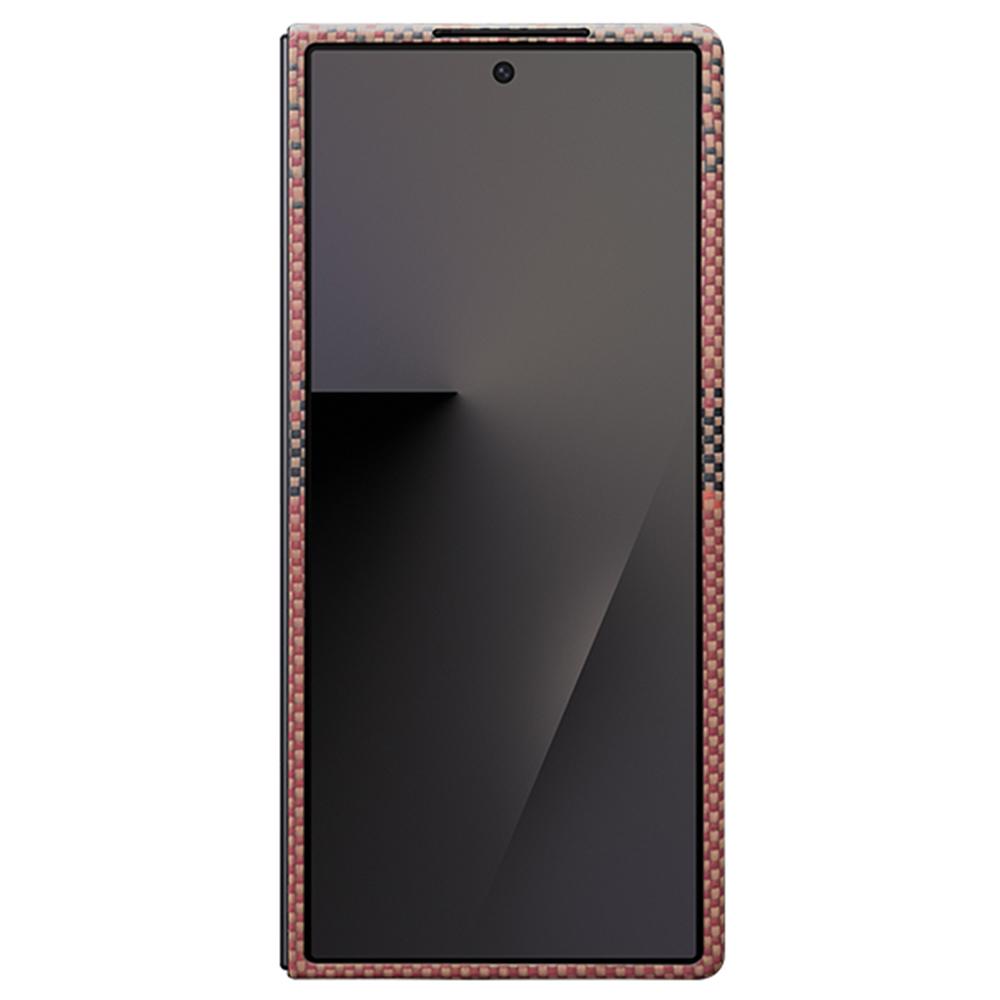 Für Samsung Galaxy Z Fold7 5G Magnetische Hülle Aramidfaser Handyhülle mit Metall-Objektivrahmen/Frontrahmen