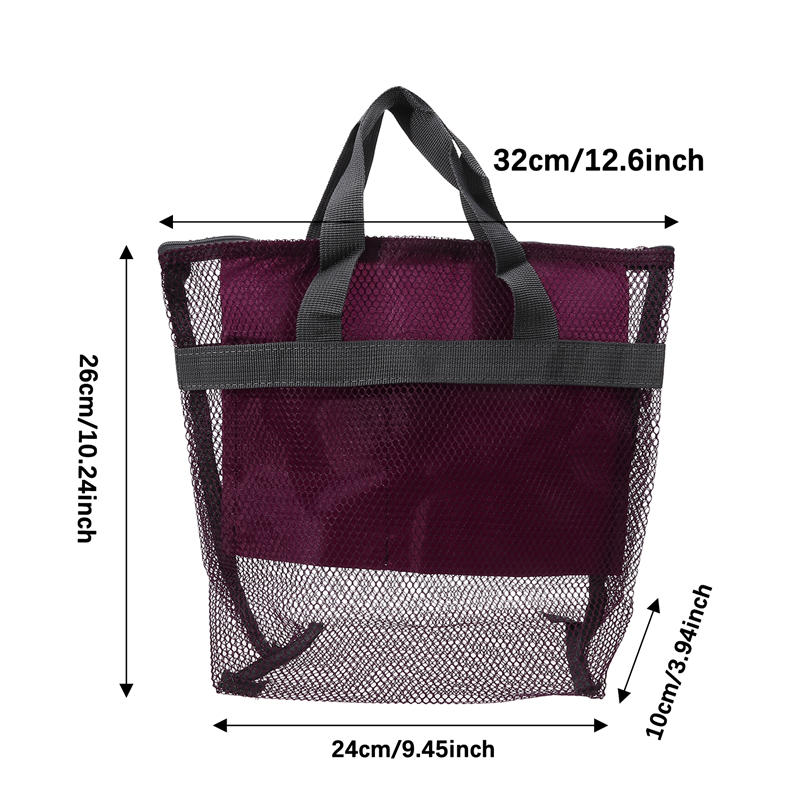 New Women's Beach Top-Handle Bags Large Unisex Handheld Swimming Storage Pouch With Inner Network Folding Organizer Package