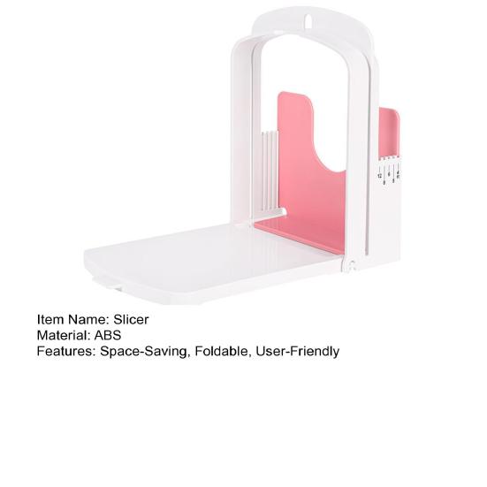 Bread Slicer for Homemade Bread Adjustable Foldable Bread Cutter with Equispaced Slots And Stable Holder Kitchen Gadget for Even Slices