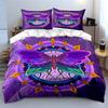 Butterfly Mandala Art Decor Set Soft Skin-Friendly Bedding Set Includes 1 Duvet Cover And 2 Pillowcase Gift