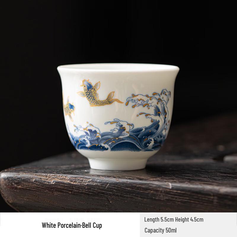 Horned Pansy White Porcelain Teacup